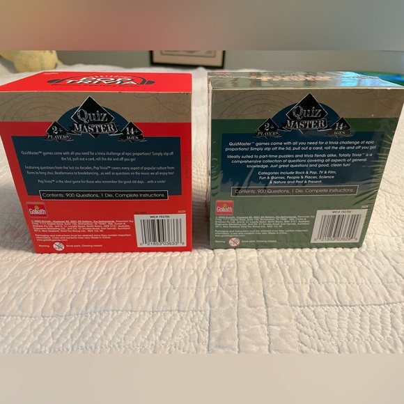 Two trivia games. Goliath “Quiz Master”. One unopened, one opened never played - Picture 2 of 6